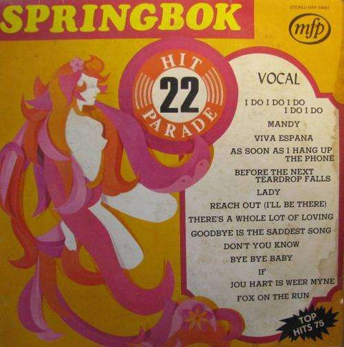 Springbok Hit Parade vol 22 Lp record