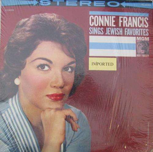 Connie Francis - Sings Jewish Favorites - US PRESS - Ex  Hebrew LP Record