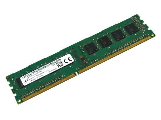 Micron 4GB PC3-12800U-11-11-A1 1600MHz 1Rx8 240pin DIMM Desktop DDR3 Memory