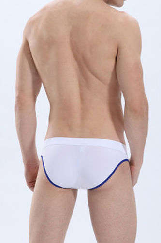 !!REDUCED!! Mens Peek Snap Open Front Spandex Briefs Blue