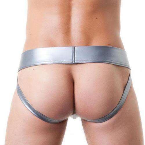 !!NEW!! Mens Silver Open Back Thong Jockstrap