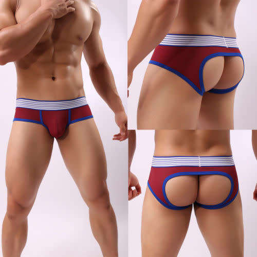 !!NEW!! Men Soft Open Back Mesh Boxer Briefs Shorts