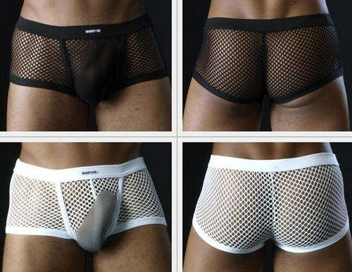 White Sexy Luxurious Soft Mesh Briefs REDUCED with FREE Shipping
