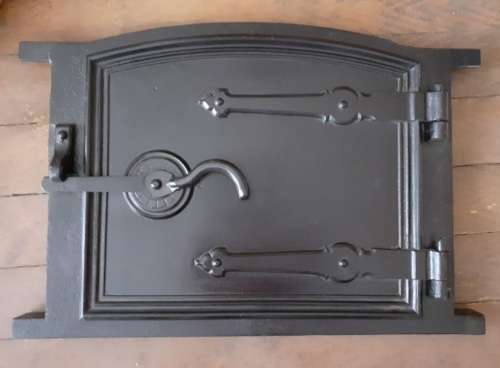 Cast iron oven door
