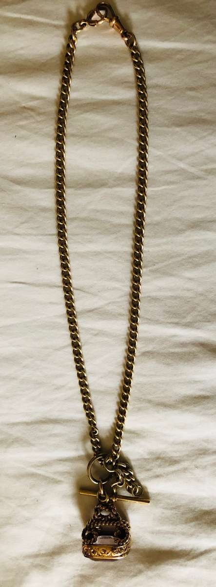 MAGNIFICENT FOB CHAIN AND AMATHYST SEAL