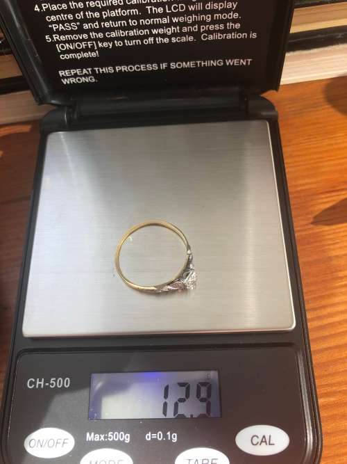 ANTIQUE ART NOUVEAU DIAMOND & 18 CT GOLD RING