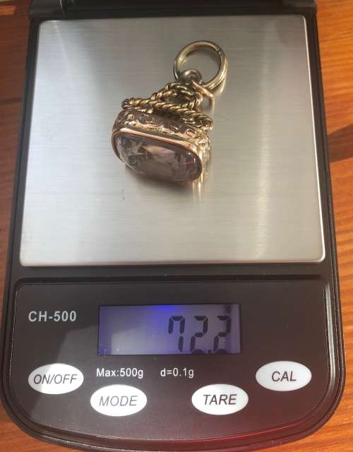 MAGNIFICENT FOB CHAIN AND AMATHYST SEAL