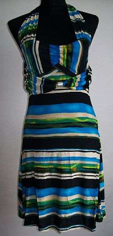 Sleeveless Multi-coloured  Dress - size 34 -- to clear--