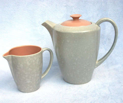 6 PIECE PART POOLE COFFEE SET - Peach Bloom & Seagull (1950's-1968)