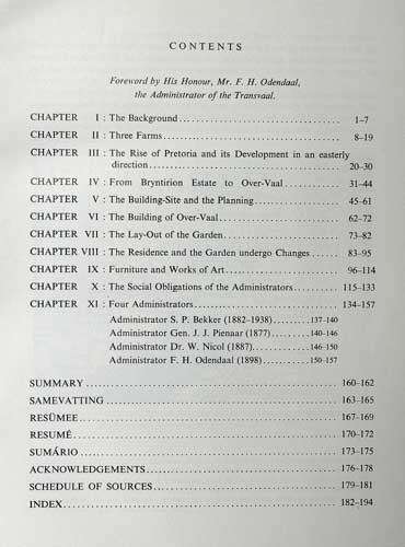 Over-Vaal - The History of an Official Residence -- Dr. Jan Ploeger