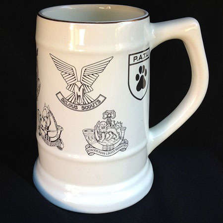 REGIMENTS OF THE RHODESIAN BUSH WAR. Commemorative ceramic mug.