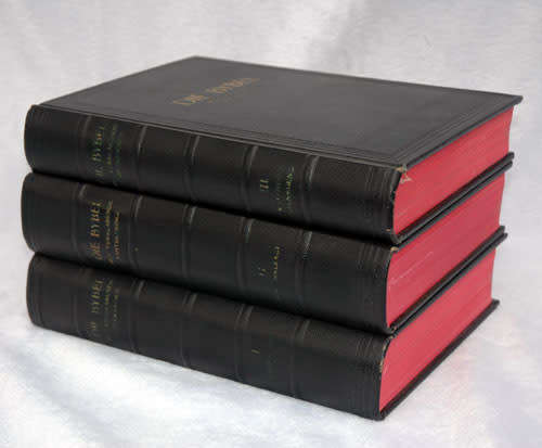 DIE BYBEL MET VERKLARENDE AANTEKENINGE , kompleet 3 dele.