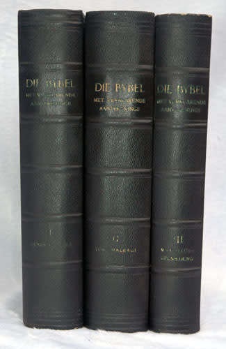 DIE BYBEL MET VERKLARENDE AANTEKENINGE , kompleet 3 dele.