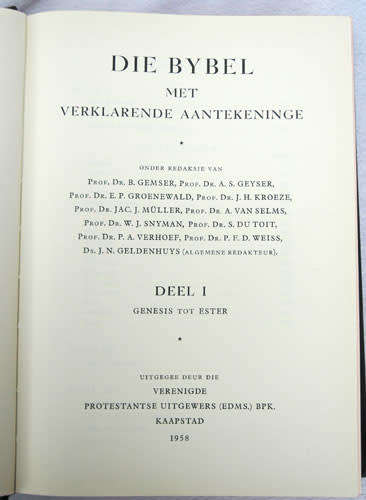 DIE BYBEL MET VERKLARENDE AANTEKENINGE , kompleet 3 dele.