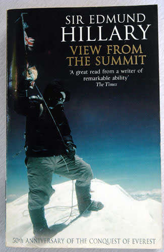 VIEW FROM THE SUMMIT Sir Edmund Hillary (SIGNED)