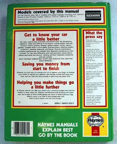 VW (petrol) Golf and Jetta -- Haynes Owners Workshop Manual