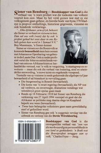 SIENER VAN RENSBURG Boodskapper van God -- Adriaan Snyman