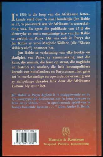 PARYSE DAGBOEK-- Jan Rabie