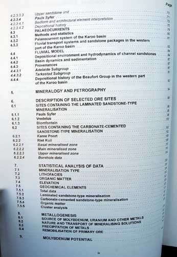 SEDIMENTOLOGY AND MOLYBDENUM POTENTIAL OF THE BEAUFORT GROUP IN THE MAIN KAROO BASIN SOUTH AFRICA