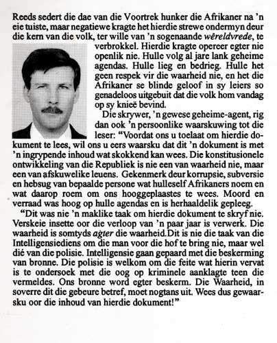 VOLKSVERRAAD -- P.J. Pretorius