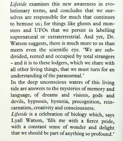 LIFETIDE -- Lyall Watson