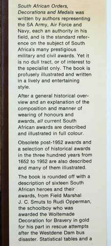 SOUTH AFRICAN ORDERS, DECORATIONS AND MEDALS -- E. Alexander, G. Barron, A. Bateman (SIGNED)