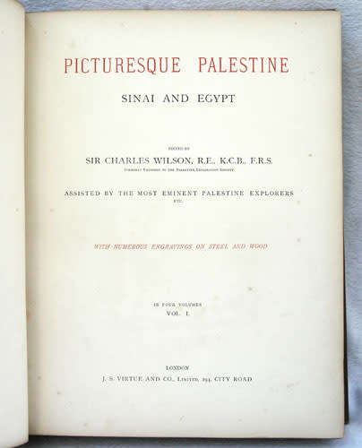Picturesque Palestine : Sanai and Egypt  (vol I)