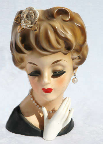 Lady bust Vase (circa 1950's - 1960's)