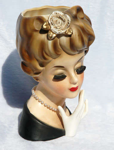 Lady bust Vase (circa 1950's - 1960's)