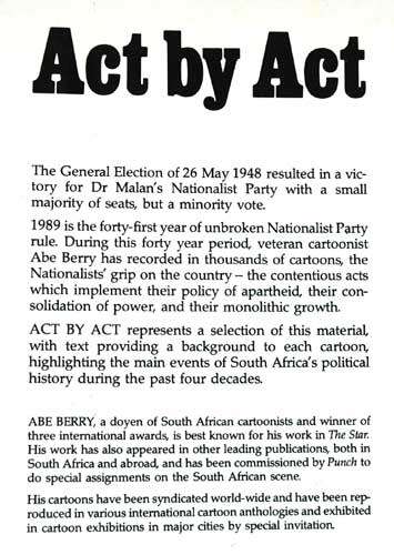 ACT BY ACT - Abe Berry & Beelzebub's Tales (LISTING IS FOR BUYER BYTHEBOOK ONLY)