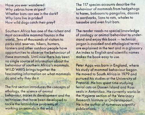 WILD WAYS  -- Peter Apps