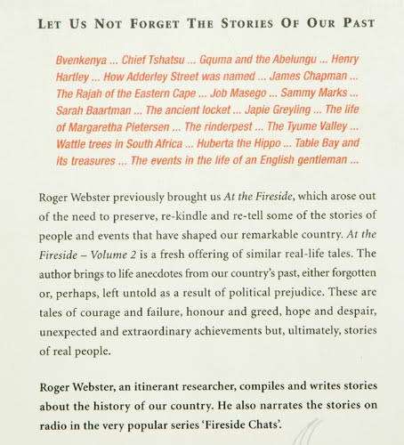 AT THE FIRESIDE Vol. 2 : True South African Stories -- Roger Webster