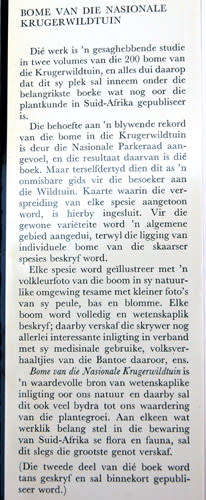 Bome van die Nasionale Krugerwildtuin -- P. van Wyk