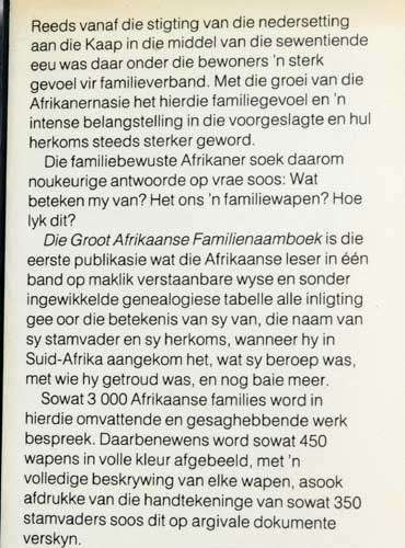 DIE GROOT AFRIKAANSE FAMILIENAAMBOEK -- C. Parma
