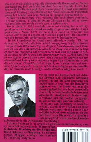 STEM VAN 'N PROFEET  -- Adriaan Snyman