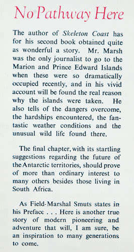 NO PATHWAY HERE -- John H. Marsh