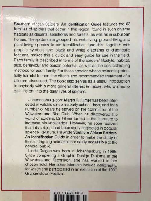 South African Spiders - An Identification Guide  Martin Filmer