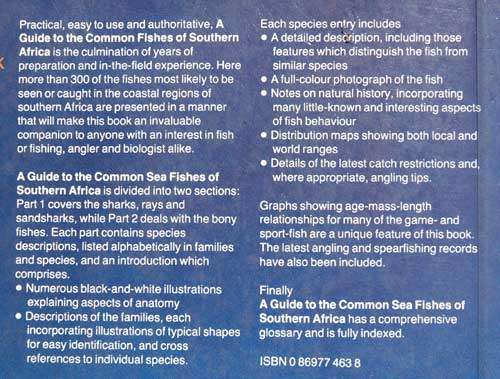 THE COMMON SEA FISHES OF SOUTHERN AFRICA -- Rudy van der Elst