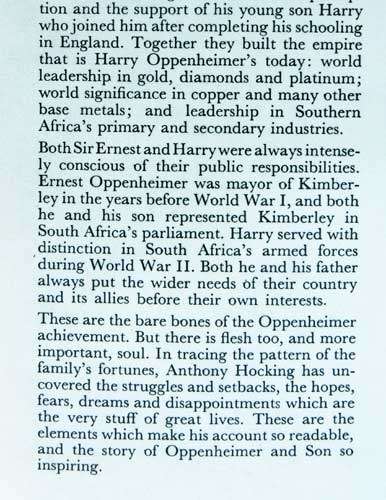 OPPENHEIMER AND SON -- Anthony Hocking (Signed)