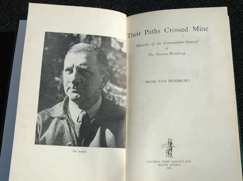 Their Paths Crossed Mine -- Hans Van Rensburg