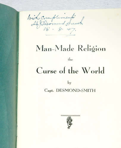 Man-Made Religion the Curse of the World -- Captain Nicholas John Desmond-Smith (c. 1947)