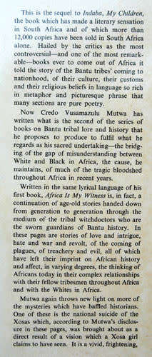 AFRICA IS MY WITNESS -- Credo Mutwa (first edition)