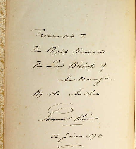 Moses And Geology or the Harmony of the Bible with Science -- Samuel Kinns (Inscribed by author)