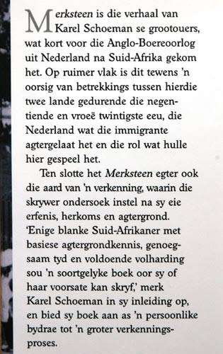 Merksteen: `n Dubbelbiografie - Karel Schoeman