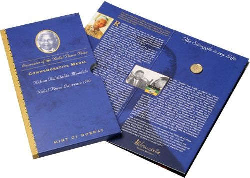 1/10oz Nelson Mandela Commemorative Medal - Laureates of the Nobel Peace Prize 1993 Gold Coin