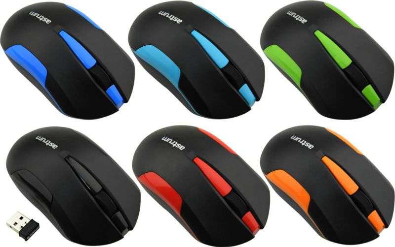 Wireless Mouse 2.4G Black & Black