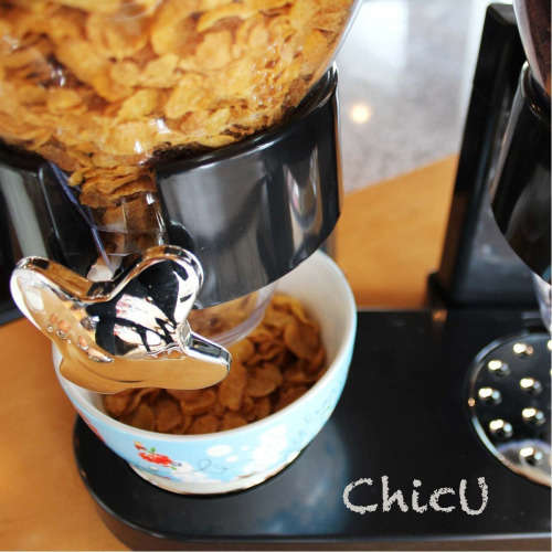 Double Cereal Dispenser Dry Food Storage Container