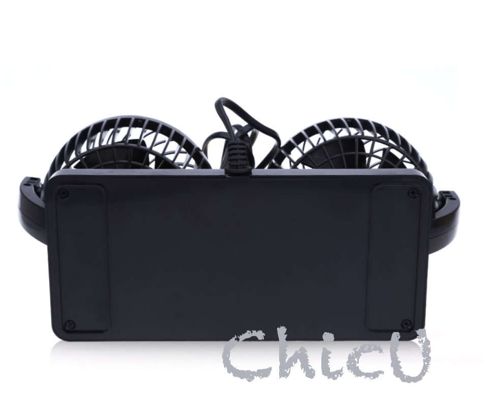 12V 4 inch 360 Degree Rotatable Double Car Cooling Fan / Powerful Quiet Ventilation Electric Fans
