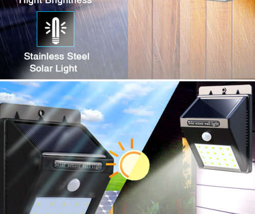 20 LED Solar Powered Wall Light Motion Sensor Lights Outdoor Garden Security Lamp Interior Design