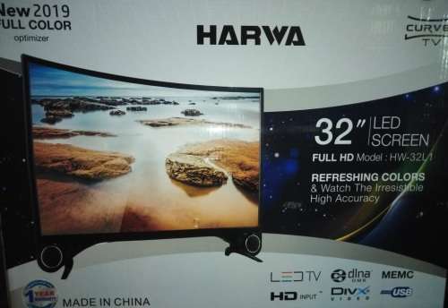 32" LED Curve Full HD TV, Refreshing Colours, with built in side speakers.